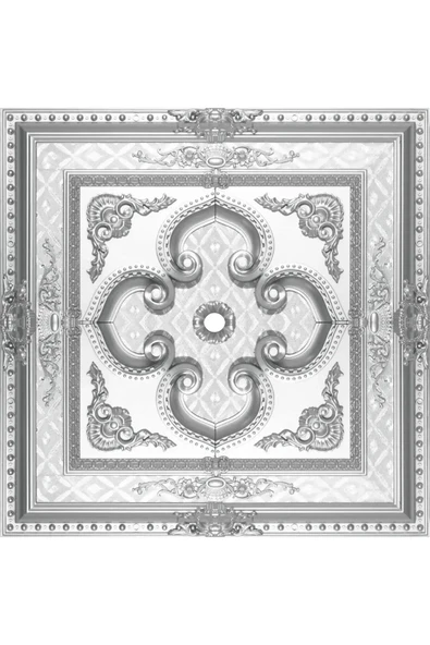 DECOGOLD Kare 90*90 Gümüş Saray Tavan ürün görseli 1