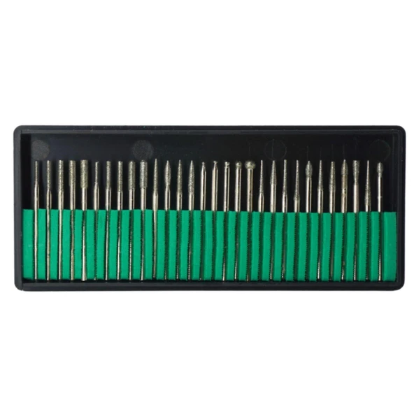 5086 ELMAS CAMCI GRAVUR FREZE TASLAMA UC SETI 30 PRC ürün görseli 1