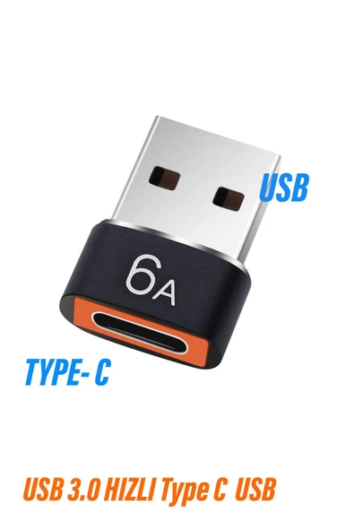 USB TYPE-C Çevirci OTG Dönüştürcü USB erkek TYPE C dişi Çevirci Şarj İçin Uyumlu 6A USB 3.0 ürün görseli 1