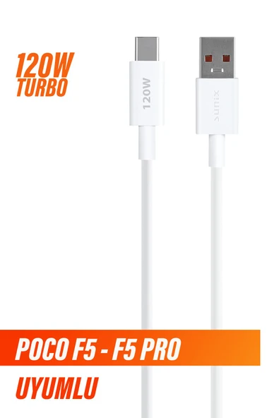 Poco F5 Poco F5 PRO Şarj Kablosu 120W Turbo Hızlı Şarj Destekler ürün görseli 1