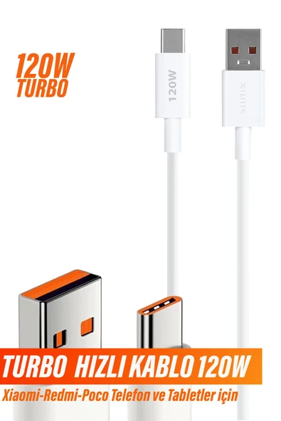 Xiaomi-RedMi Uyumlu Turbo Hızlı Şarj Kablosu 120W 67W 33W Turbo Hızlı Şarj Cihazları İçin ürün görseli 1