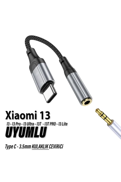 Mi 13 - 13 Pro - 13T - 13T Pro - 13 Lite 13 Ultra Uyumlu Kulaklık Dönüştürcü Type C AUX Çevirici ürün görseli 1