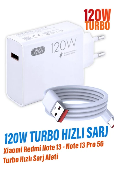 Xiaomi Redmi Note 13 - Note 13 Pro 5G Turbo Hızlı Şarj Aleti 67W - 120W ürün görseli 1