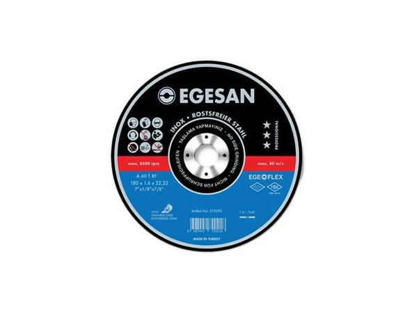 Egesan 180x1.6  İnox İnce Metal Kesme Taşı  Pro Seri ürün görseli 1