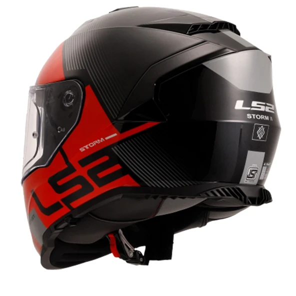 LS2 STORM 2 EPIC SİYAH-KIRMIZI KASK - Resim 3