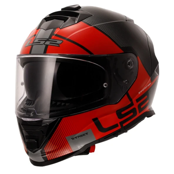 LS2 STORM 2 EPIC SİYAH-KIRMIZI KASK ürün görseli 1