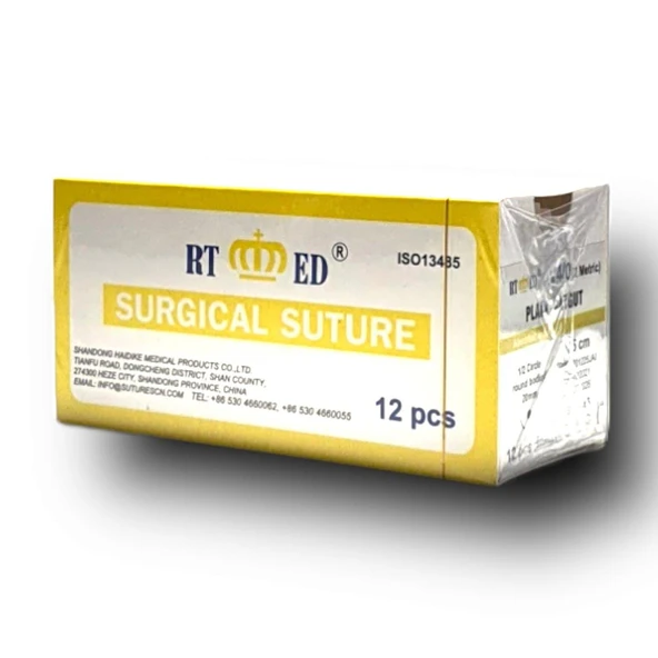 Düz Kat Küt 3/0 İplik 3/8 26 mm Ters Keskin İğneli 12 Adet ürün görseli 1