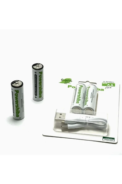 Şarj edilebilir Pil Type-C Şarjlı Li-Ion Lityum Kalem Pil 2800mAh/1.5V/AA Şarjlı pil ürün görseli 1