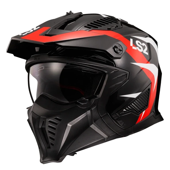 LS2 DRIFTER TRIALITY KIRMIZI KASK (ÖN ÇENE ÇIKARILABİLİR) ürün görseli 1