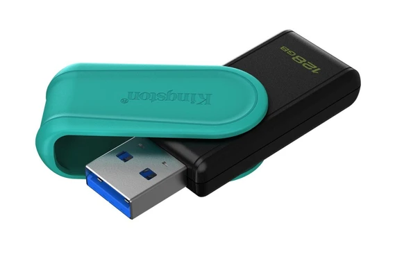 Kingston DTXS-128GB 128GB Portable USB 3.2 Gen1 DataTraveler ExodiaS (Black-Turquoise) Flash Bellek ürün görseli 1