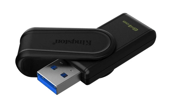 Kingston DTXS-64GB 64GB Portable USB 3.2 Gen1 DataTraveler ExodiaS (Black-Black) Flash Bellek ürün görseli 1