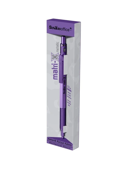 Scrikss Matri-X Versatil 0.7 mm Metalik Mor Şeffaf Ambalaj 5581 ürün görseli 1