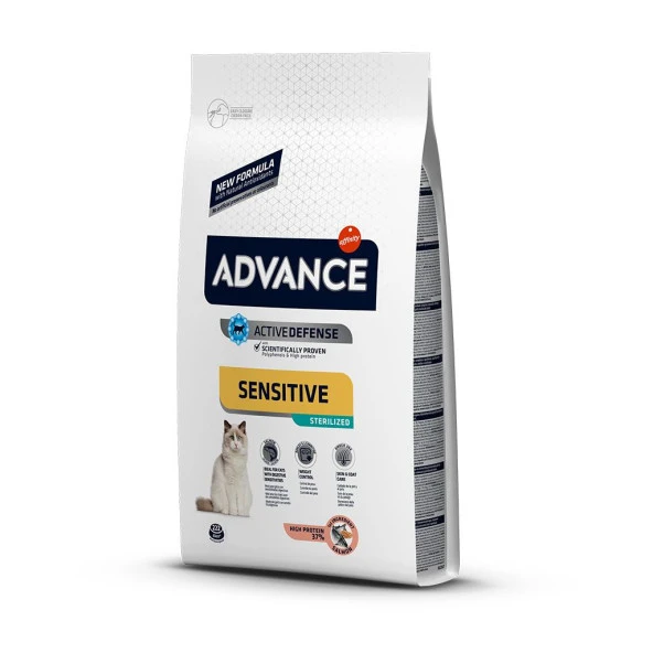 Advance Sensitive Sterilized Somonlu Kısır Kedi Maması 1.5 Kg ürün görseli 1