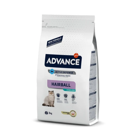 Advance Hairball Sterilized Hindili Kısır Kedi Maması 3 Kg ürün görseli 1