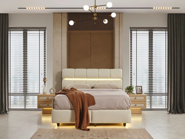 HELİS MDF YATAK ODASI TAKIMI - Resim 4
