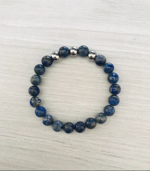 MK TASARIM Gerçek Lapis Lazuli Taşı Bileklik Mk.013.005 ürün görseli 1