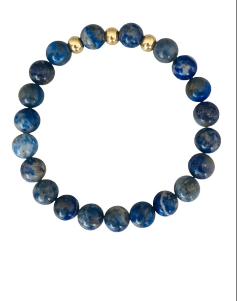 MK TASARIM GERÇEK LAPİS LAZULİ TAŞI BİLEKLİK MKT49004 ürün görseli 1