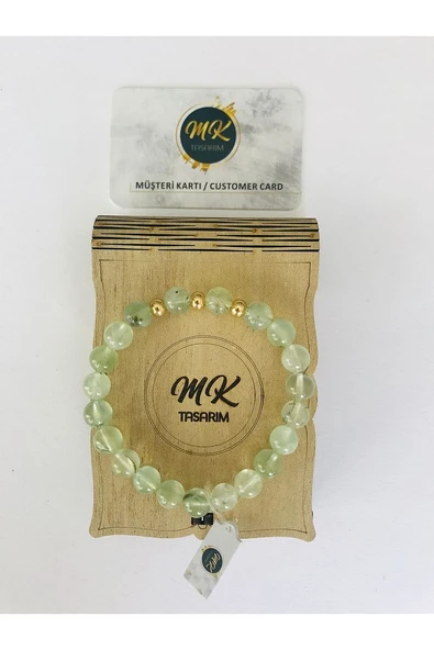 Gerçek Prehnite Taşı Bileklik mkt34003 ürün görseli 1