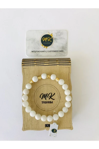 MK TASARIM GERÇEK AYTAŞI %100 ORIJINAL BİLEKLİK MKT6002 ürün görseli 1