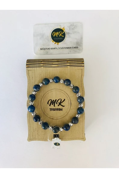 MK TASARIM Gerçek Lapis Lazuli Taşi Bileklik Mkt3005 ürün görseli 1