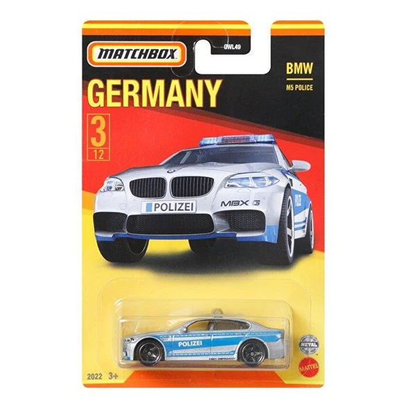 Matchbox Best Of Germany Bmw M5 Police GWL49 HFH46 ürün görseli 1