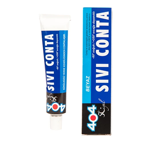 404 Sıvı Conta Yüksek Isı Silikonu Beyaz 45 gr ürün görseli 1