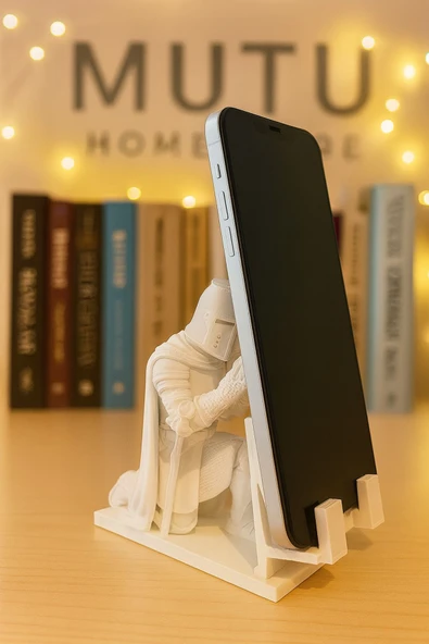 Ortaçağ Şovalyesi Telefon Tutucu Stand-Her Telefon İçin Uygundur ürün görseli 1