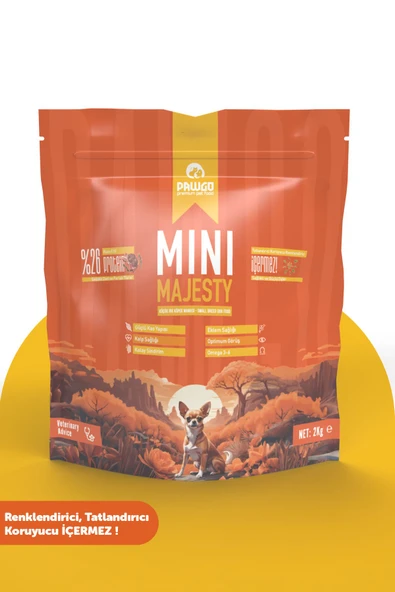 Pawgo Mini Majesty 2 Kg | Küçük Irk | Kuzu Etli | Yetişkin Köpek Maması ürün görseli 1