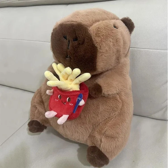 Capybara Peluş Çanta Sevimli Yumuşak Sırt Çantası 30cm ürün görseli 1