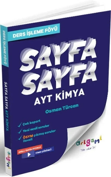 AYT Kimya Sayfa Sayfa Ders İşleme Föyü Tammat Yayıncılık ürün görseli 1