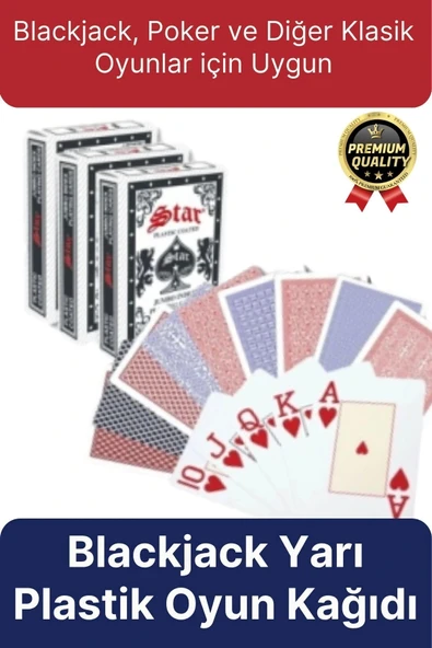 Premium Seri Eğlence Estetik Baskı Yarı Plastik Poker Texas Holden Casino 21 Blackjack Oyun Kartları ürün görseli 1
