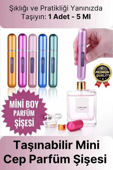 Özel Üretim Pratik Otomatik Doldurulabilir Taşınabilir Atomizer Seyahat Mini Cep Parfüm Şişesi 5 Ml ürün görseli 1