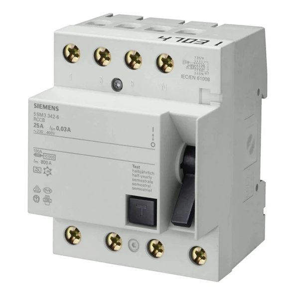 SİEMENS 3X40A 300 mA YANGIN KORUMA AKIM ROLESİ(5SV4644-0) ürün görseli 1
