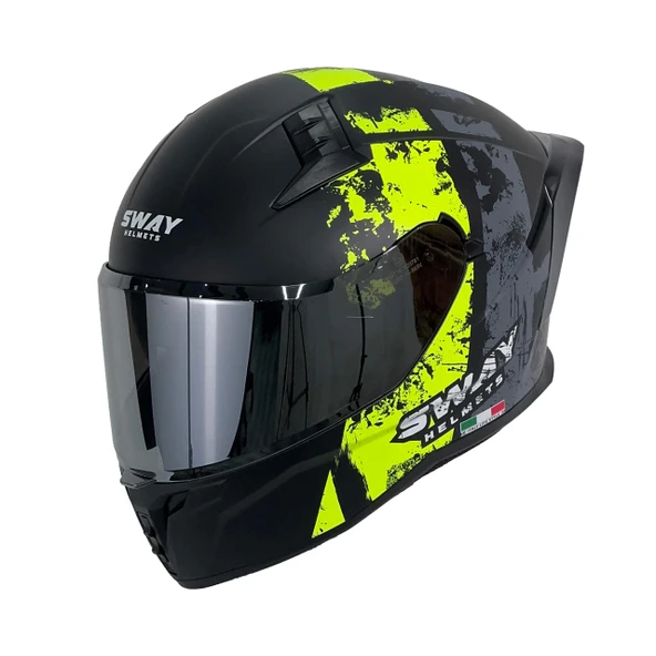 SWAY 869 SNATCH KASK BLACK YELLOW SİYAH - NEON SARI ürün görseli 1