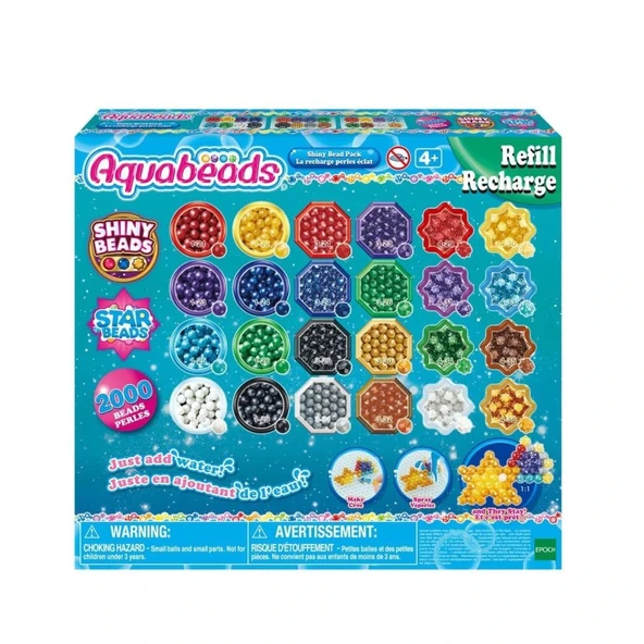 Nessiworld 31995 AquaBeads Parlak Boncuk Paketi (yedek paket) 2000 parça +4 yaş ürün görseli 1