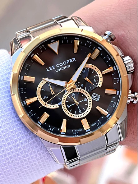 Lee Cooper Çelik Kordon Kadran Özellikleri Aktif 50 Mt Suya Dayanıklı Erkek Kol Saati FBLC.07385.260 ürün görseli 1