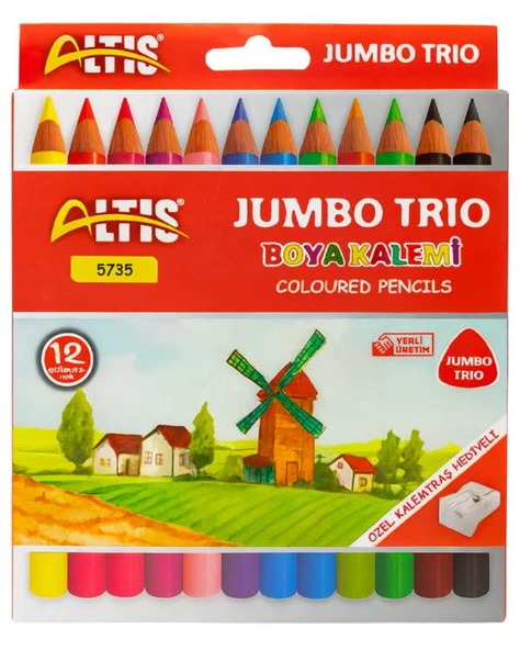 Altis Jumbo Trio Kuru Boya Kalemi 12li 5735 ürün görseli 1