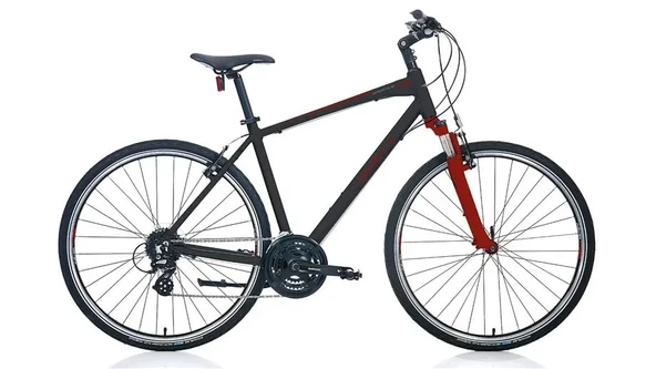 CARRARO SPORTIVE 224 ERKEK ŞEHİR BİSİKLETİ 560H V 28 JANT 24 VİTES MAT SİYAH-KIRMIZI-ANTRASİT ürün görseli 1