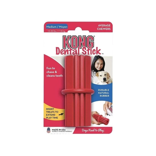 Kong Dental Stick Diş Temizliği Sağlayan Çok Amaçlı Köpek Oyuncağı Medium ürün görseli 1
