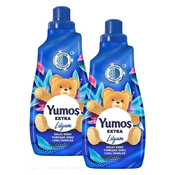 Yumoş Extra Lilyum Konsantre Çamaşır Yumuşatıcı 2 x 1,44 lt + Demstar Mikrofiber Bez ürün görseli 1