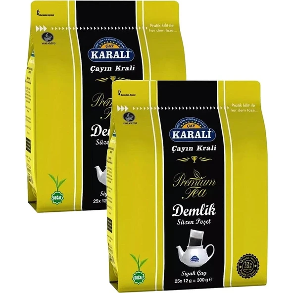 Karali Çay Premium Demlik Poşet Siyah Çay 25 Li 2 Adet ürün görseli 1