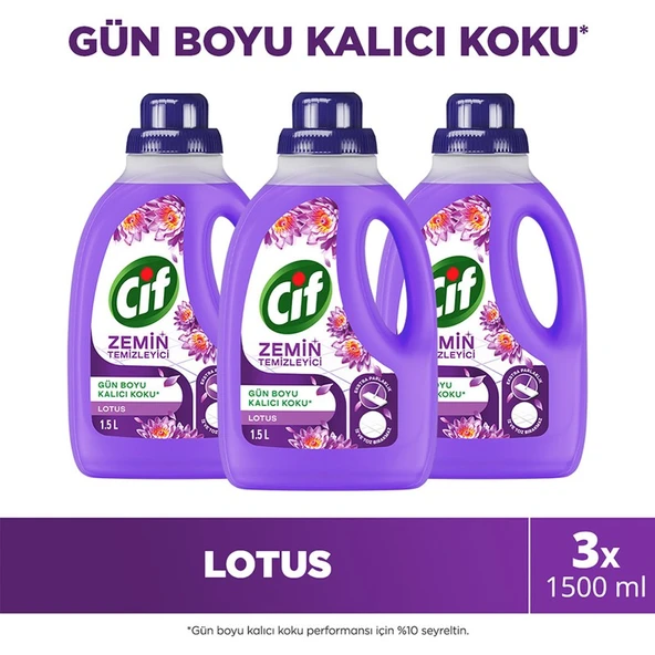 Cif Zemin Temizleyici Lotus 1500 ml X3 ürün görseli 1