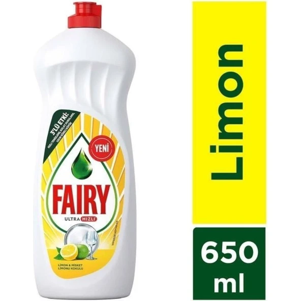 Fairy Sıvı Bulaşık Deterjanı Limon 650 ml ürün görseli 1