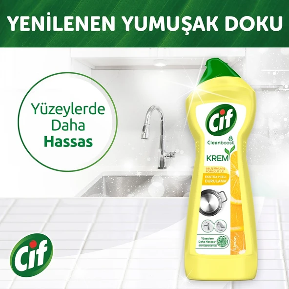 Cif Krem Temizleyici 750 ml Limon - Resim 5