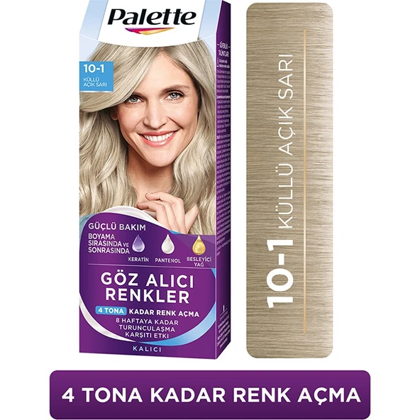 Palette Göz Alıcı Renkler 10-1 Küllü Açık Sarı Saç Boyası ürün görseli 1