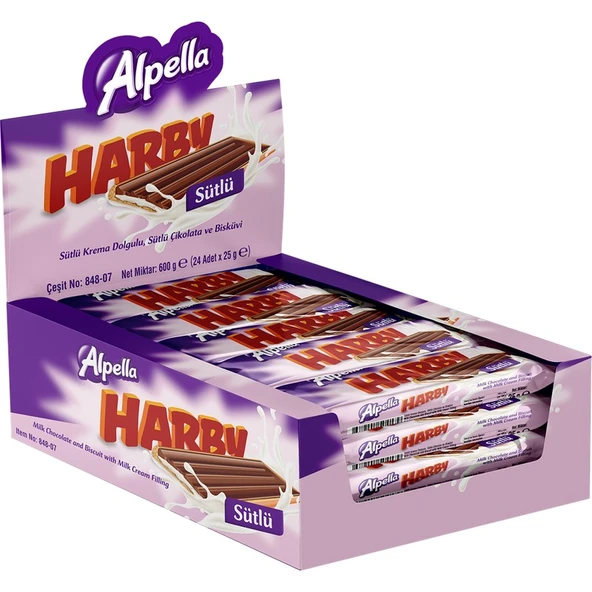Alpella Harby Sütlü Bisküvi 25 gr 24'lü ürün görseli 1