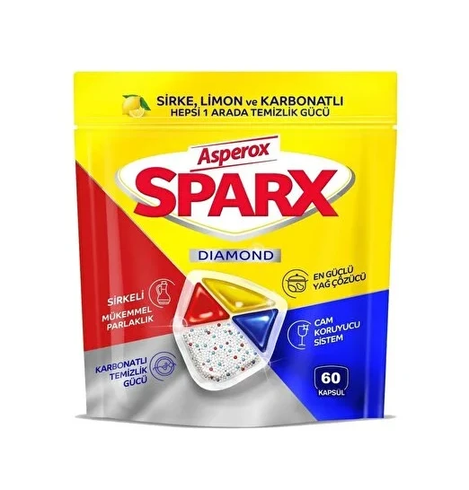Asperox Sparx Bulaşık Makinesi Tableti Hepsi Bir Arada 30'lu ürün görseli 1