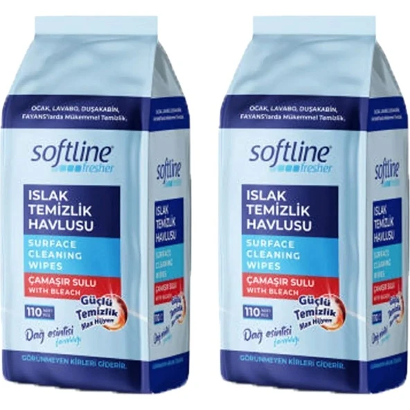 Softline Fresher Islak Temizlik Havlusu Çamaşır Sulu 108 Adet 2 Adet ürün görseli 1