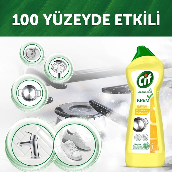 Cif Krem Temizleyici 750 ml Limon - Resim 8