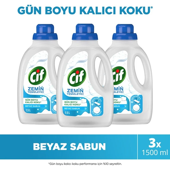 Cif Zemin Temizleyici Beyaz Sabun 1500 ml X3 ürün görseli 1